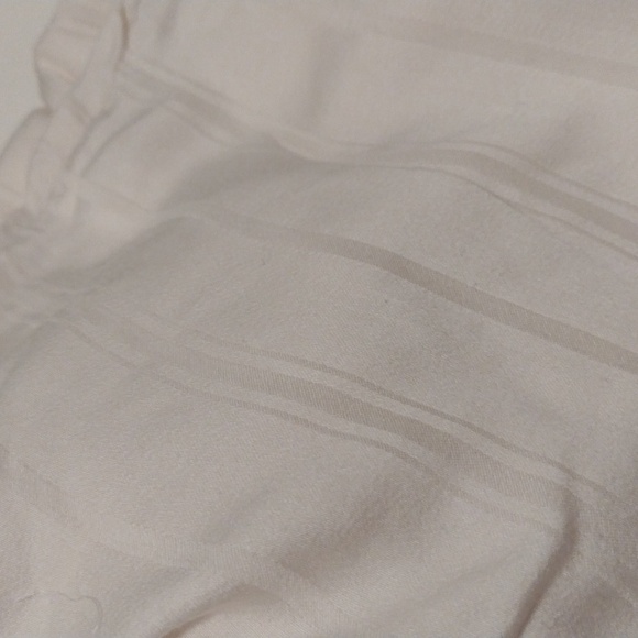 Set of Two Pillow Shams Tonal Cream Stripes Silky - Picture 7 of 12